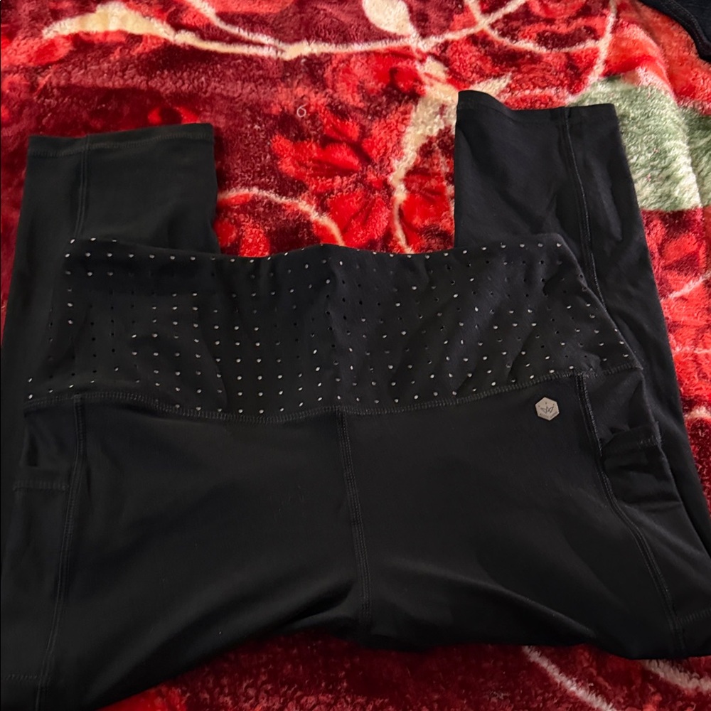Black Leggings with Studded Detail